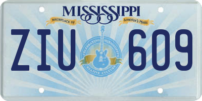 MS license plate ZIU609