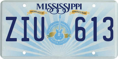 MS license plate ZIU613