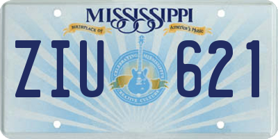 MS license plate ZIU621