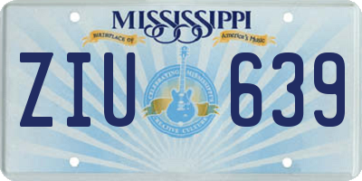 MS license plate ZIU639