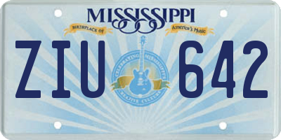 MS license plate ZIU642
