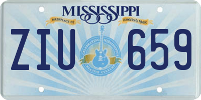 MS license plate ZIU659