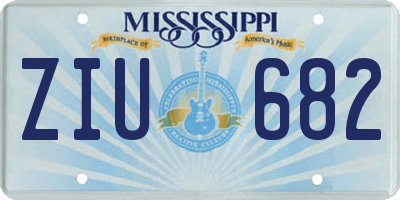 MS license plate ZIU682
