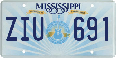 MS license plate ZIU691