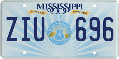 MS license plate ZIU696