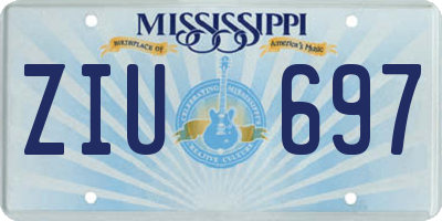 MS license plate ZIU697