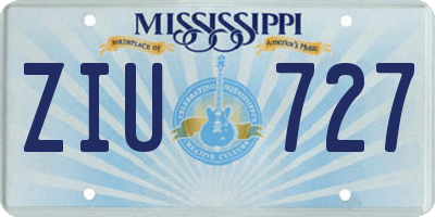 MS license plate ZIU727