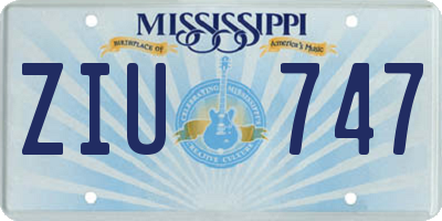 MS license plate ZIU747