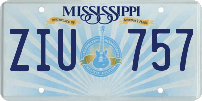 MS license plate ZIU757