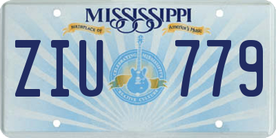 MS license plate ZIU779