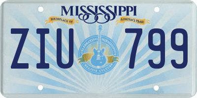 MS license plate ZIU799