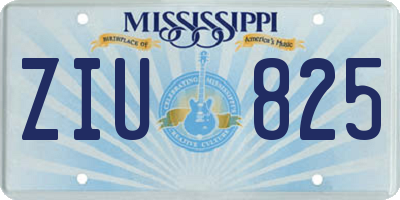 MS license plate ZIU825