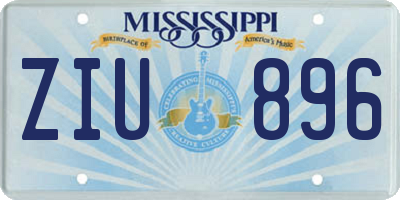 MS license plate ZIU896