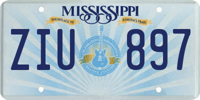 MS license plate ZIU897