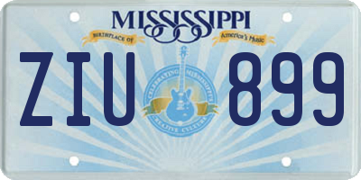 MS license plate ZIU899