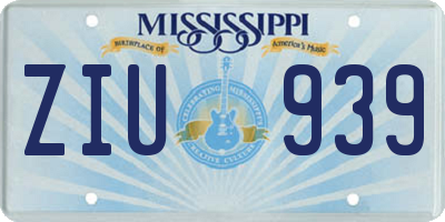 MS license plate ZIU939