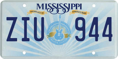 MS license plate ZIU944