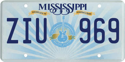 MS license plate ZIU969