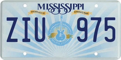 MS license plate ZIU975