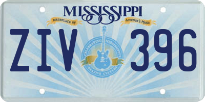 MS license plate ZIV396