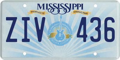 MS license plate ZIV436