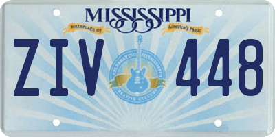 MS license plate ZIV448