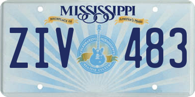 MS license plate ZIV483
