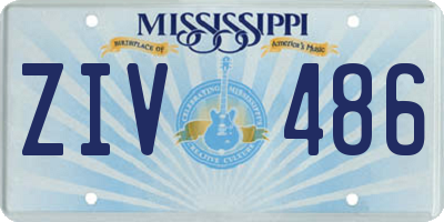 MS license plate ZIV486