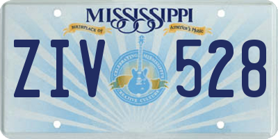 MS license plate ZIV528