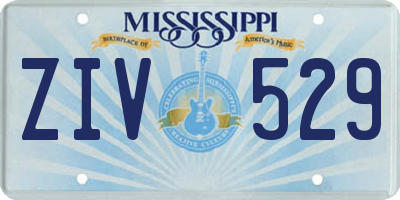 MS license plate ZIV529