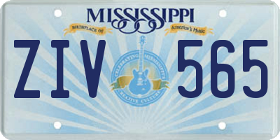 MS license plate ZIV565