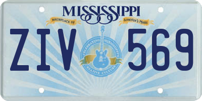 MS license plate ZIV569