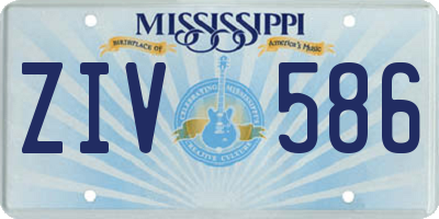 MS license plate ZIV586