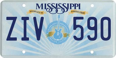 MS license plate ZIV590