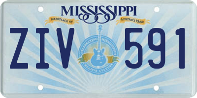 MS license plate ZIV591