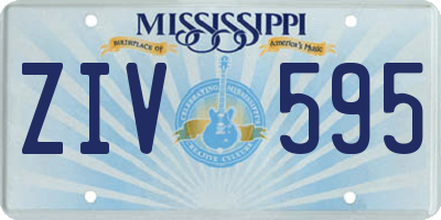 MS license plate ZIV595