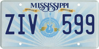 MS license plate ZIV599