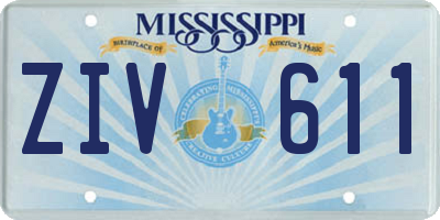 MS license plate ZIV611