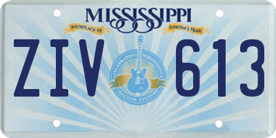 MS license plate ZIV613