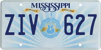 MS license plate ZIV627