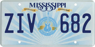 MS license plate ZIV682