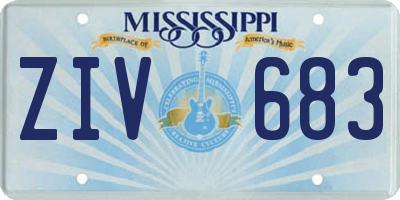 MS license plate ZIV683