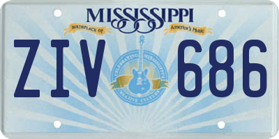 MS license plate ZIV686