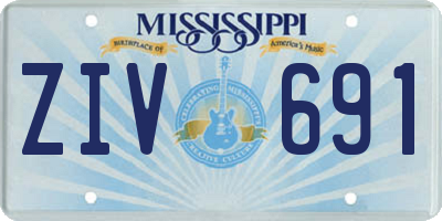 MS license plate ZIV691