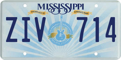 MS license plate ZIV714