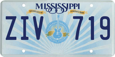 MS license plate ZIV719