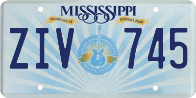 MS license plate ZIV745