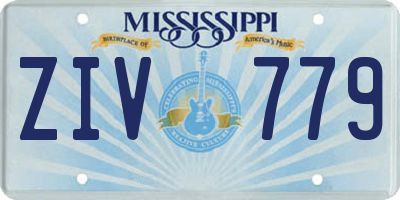 MS license plate ZIV779