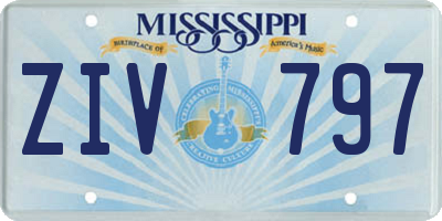 MS license plate ZIV797