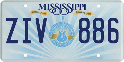 MS license plate ZIV886